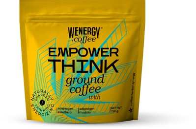 EMPOWER THINK 250 г Ground coffee with adaptogenic herbs added according to the classic formula to increase mental alertness, stress resistance, and productivity throughout the day.