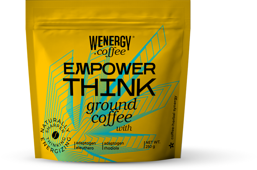 EMPOWER THINK 250 г Мелена кава з додаванням адаптогенних трав за класичним рецептом для посилення розумової активності, стійкості до стресу та підвищення продуктивності протягом дня.  232300565f фото