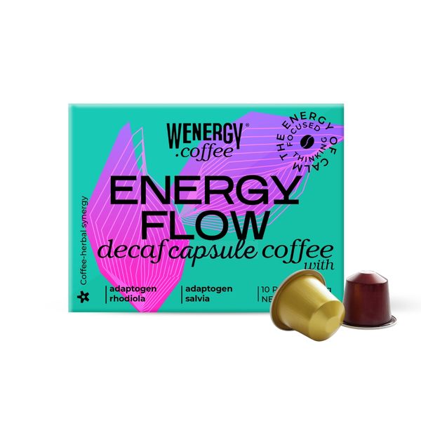 ENERGY FLOW Decaffeinated Coffee in Capsules with Adaptogenic Herbs